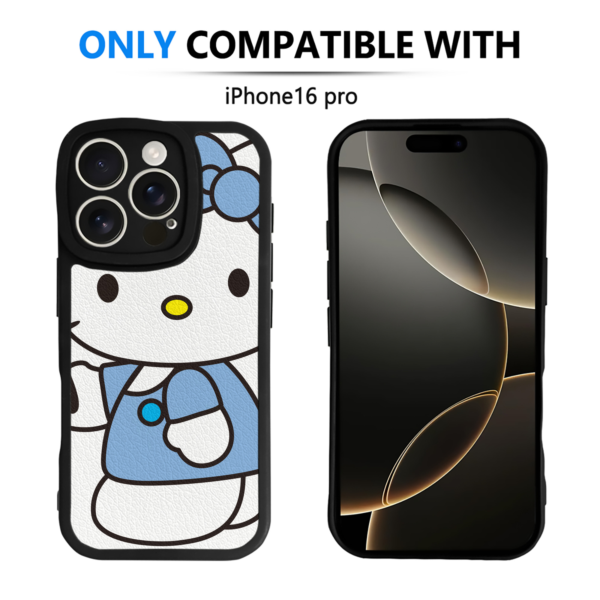 （画像用） Hello Kitty ハローキティ 【iPhone 16シリーズ対応】シリコンスマホケース（レザー調） 材質：シリコン